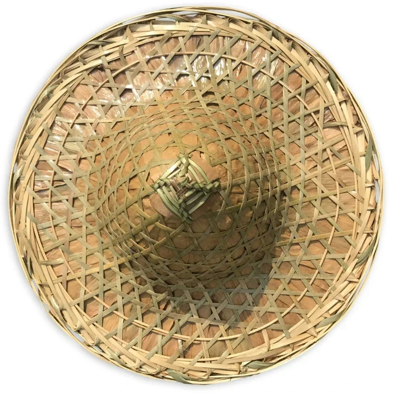 Handmade Bamboo Hat Men's Pointed Straw Hat Women's Rainproof and Sun Protection Fishing Antique Decoration Dance