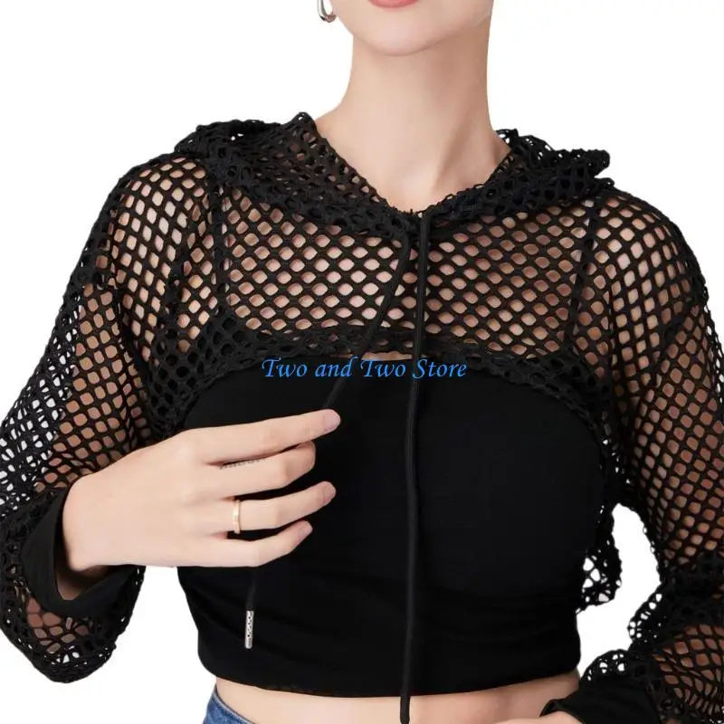 HX6F كم طويل من القماش المزخرف بياقة نصف قميص وياقة مزخرفة وخطوط عنق مجوفة نصف ياقة قميص للإناث #5