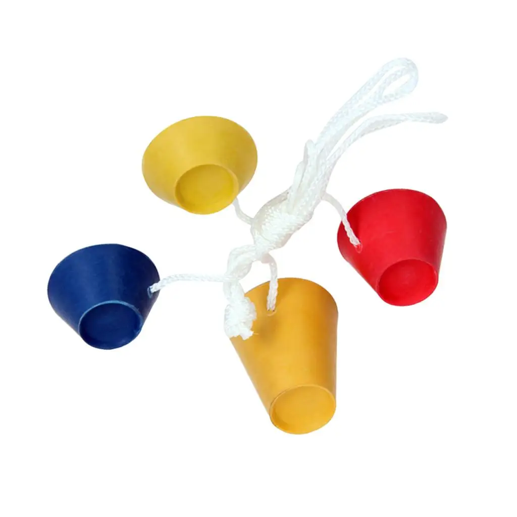 Winter Golf Tee Set 4pcs Jumbo Rubber Non Flying Rope Attached Heights 11mm 16mm 22mm 37mm for Mats