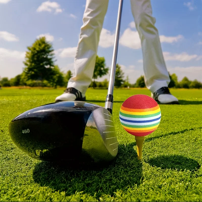 6/10pcs Foam Golf Balls Indoor Swing Training Practice Balls Rainbow Sponge Balls Golf Beginners Training Aid Accessories