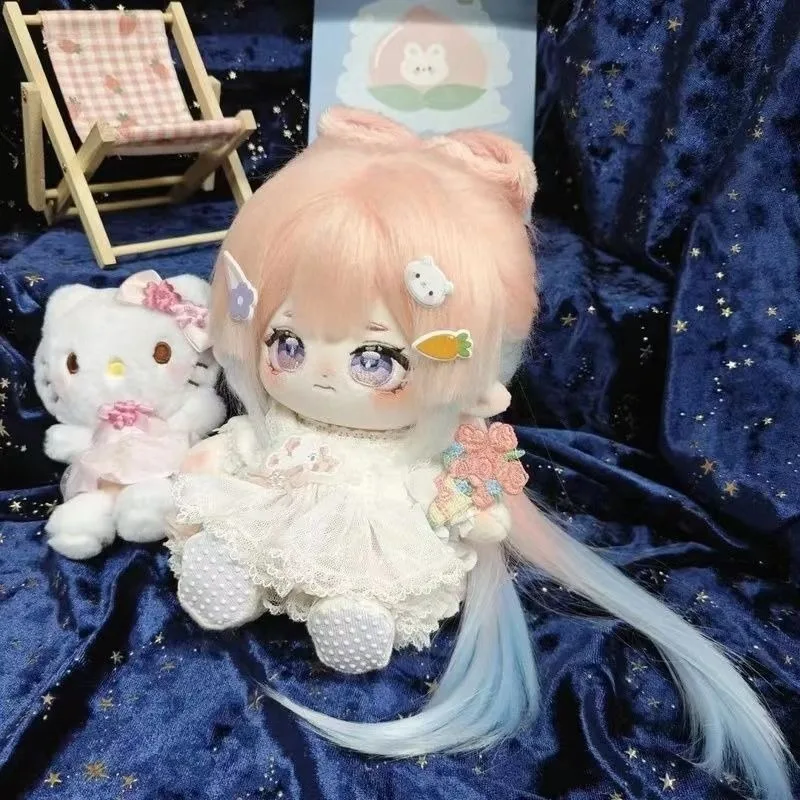 

20CM Anime Genshin Impact Sangonomiya Kokomi Plush Doll Toys with Skeleton Stuffed Cosplay Kawaii Ears Festival for Friends Gift