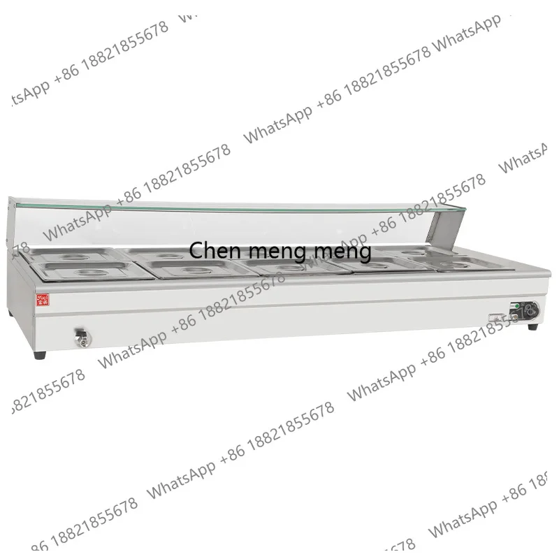 

Commercial Electric Heat Preservation Soup Pool With Glass Cover Heat Preservation Soup Pool