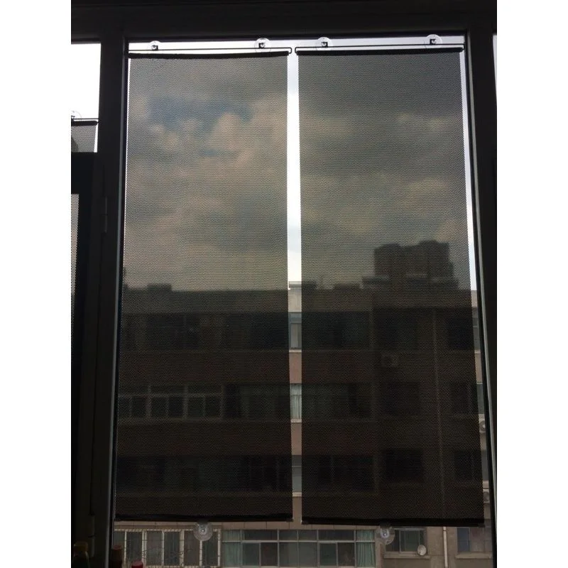 Sun Protection Office Window Curtains Roll up No Drilling Kitchen Privacy Light Bloing PVC Material Installation outside