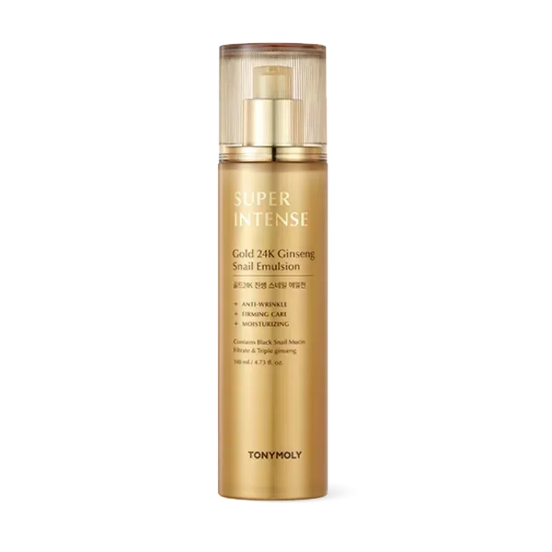 Korea TONYMOLY Super Intense Gold Ginsing Snail Emulsion 24k Anti-wrinkle Moisturizing FirmingNourishing Anti-aging Skin Care
