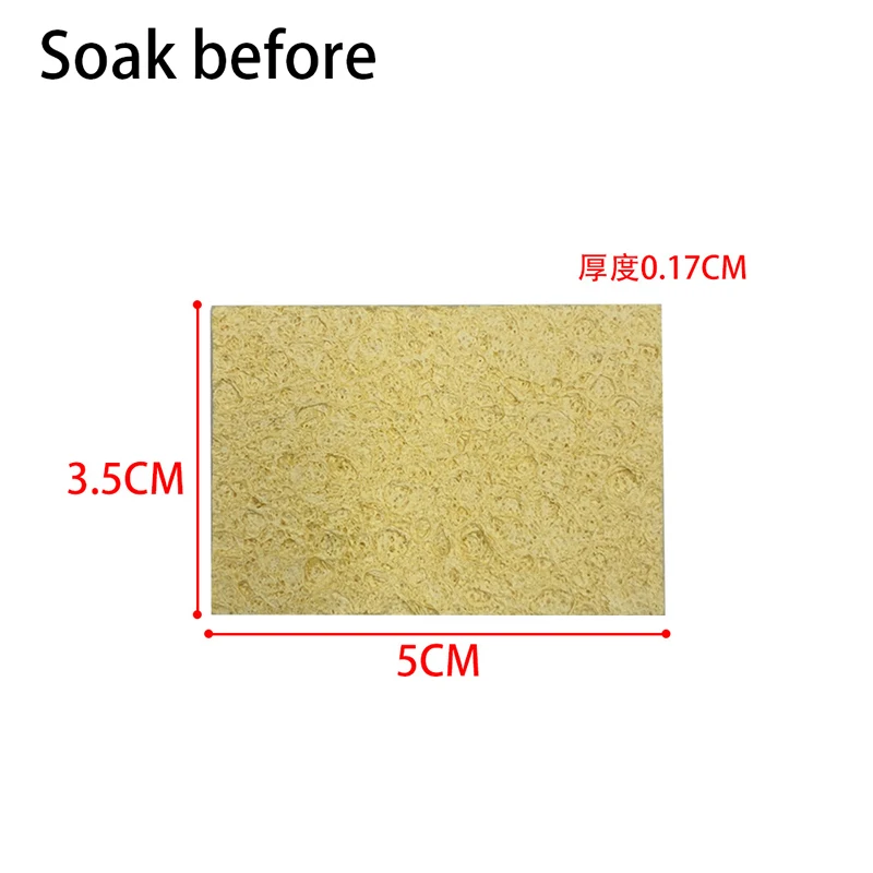 10Pcs Yellow Cleaning Sponge Cleaner for Enduring Electric Welding Soldering Iron