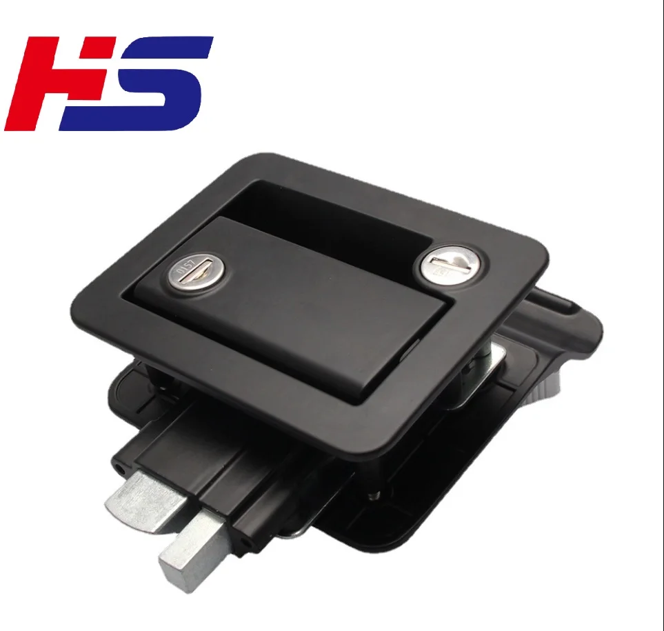 Black Zinc Alloy Trailer Door Security Lock Counter Entry RV Camper Cabinet Electric Lock Panel Door Lock