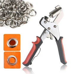 Metal Air Hole Rivet Plier Grommet Eyelet Plier Kit Eyelet Installation Tool 3/8 Inch 10mm Handheld Hole Punch