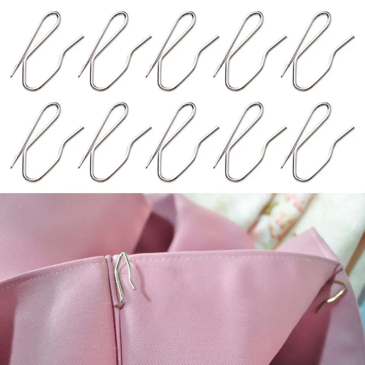 380Pcs Stainless Steel S Hooks Heavy Duty Rustproof Curtain Hangers Space Saving S Shaped Hooks for Bedroom Bathroom Kitchen