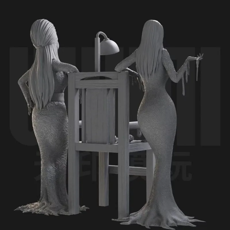 1/24 Scale Resin Figure Assembled Model Kit Fantasy Hobby Miniature Witch Diorama Statue Unassembled and Unpainted Free Shipping