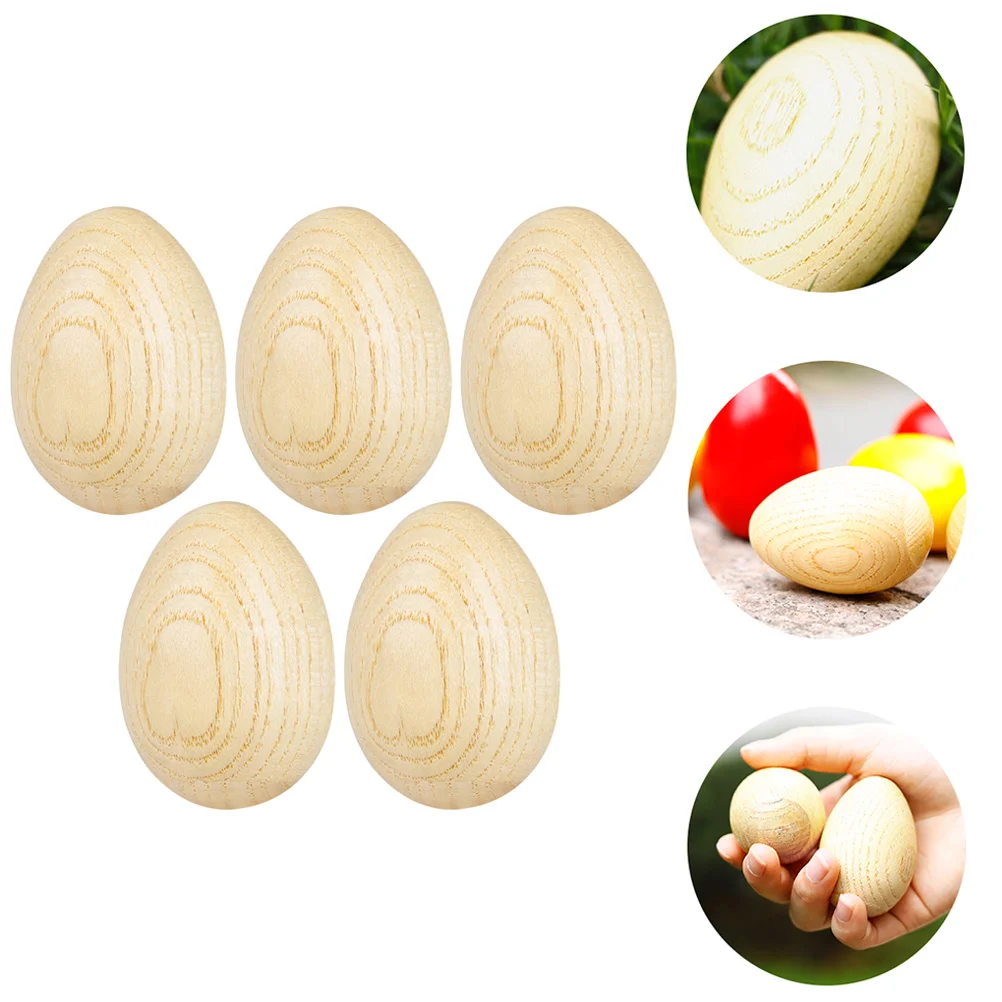 5 Pcs Orf Sand Egg Wood Rattles Wooden Musical Professional Percussion Eggs Toy Toys Shaker Maraca