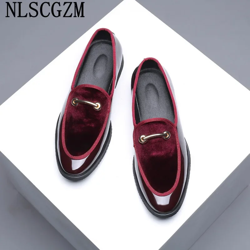 Patent Leather Mens Dress Shoes Loafers Wedding Dress Oxford Shoes for Men Office 2024 Leather Shoes Men Formal Coiffeur Zapatos