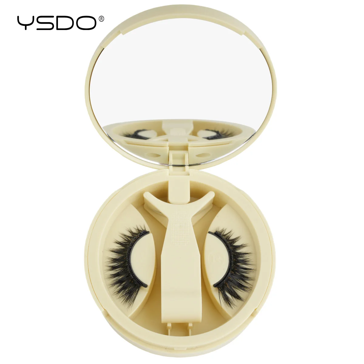 YSDO Magnetische Wimpern 1 Paar Natürliche Magnetische Nerz-Kunstwimpern Wiederverwendbare Flauschige Dicke 3D Falsche Wimpern mit Applikator Klebefrei – Detail 13