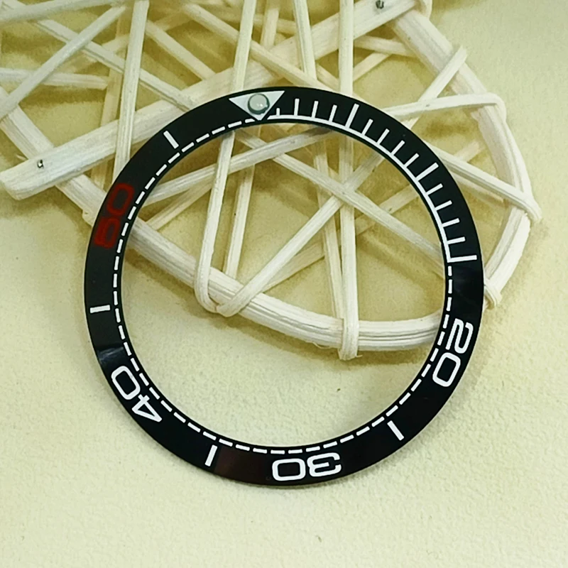 세라믹 베젤 인서트 링, 씨마스터 300 시리즈에 적합, 시계 교체 액세서리, 내경 30.5mm 케이스 링, 38mm 경사