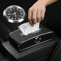 1 Pcs Car tissue box pumping creative paper box net celebrity high-end clock car interior decoration supplies