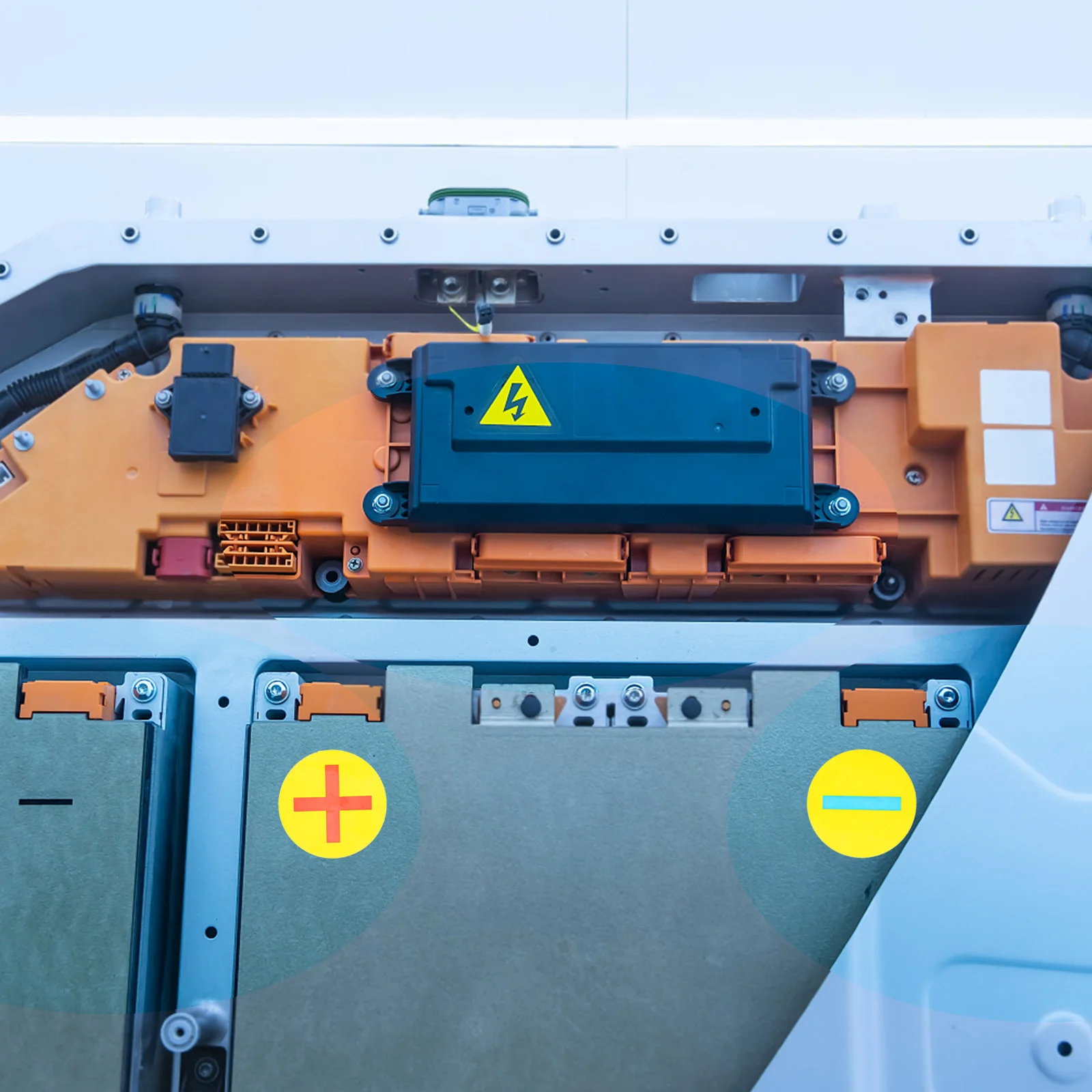 4 Sheets Self Adhesive Polarity Sticker Waterproof Decal for Machinery Electrical Equipment Identification