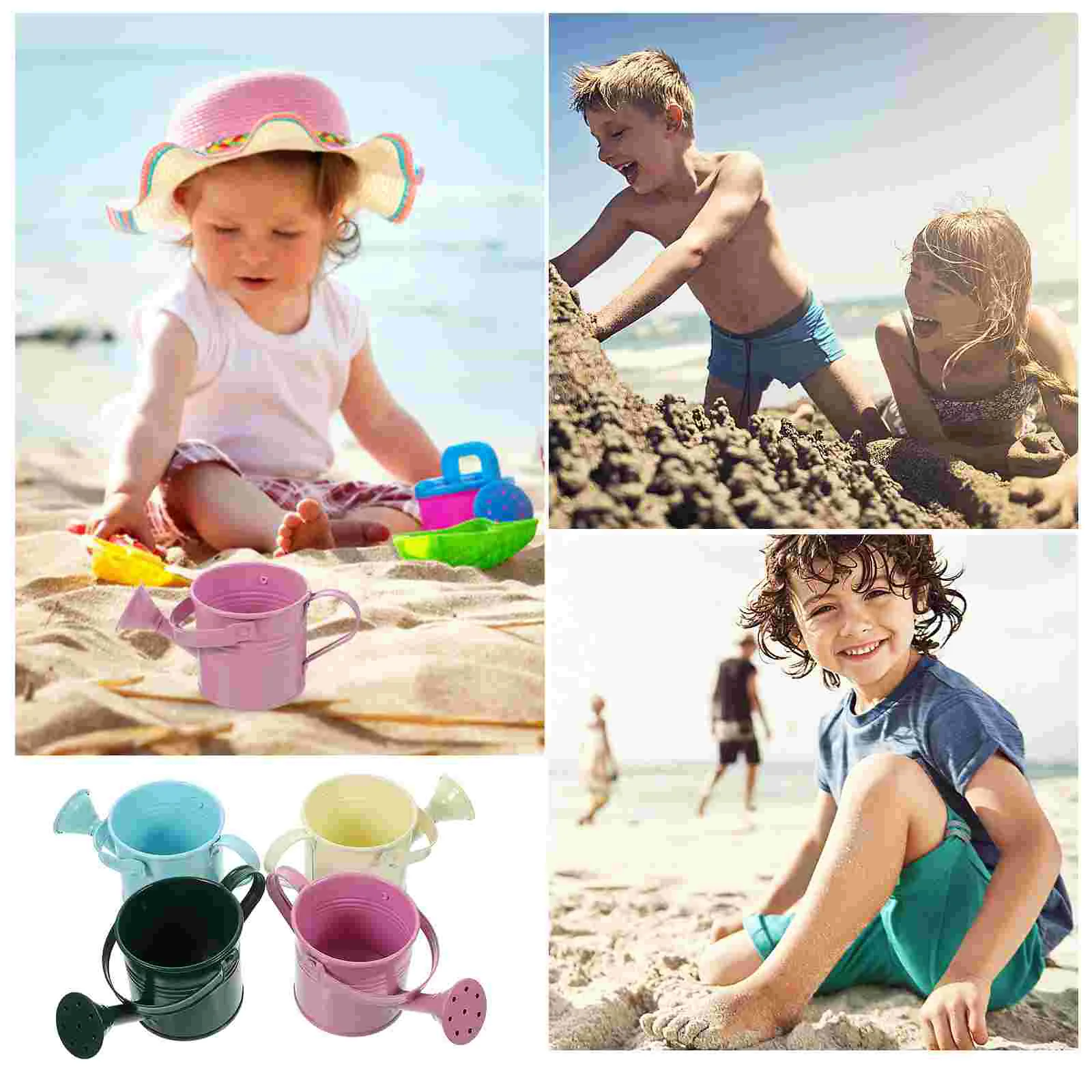 

5 Pcs Children Watering Pot Can for Plants Pitcher Small Metal with Long Mouth Home