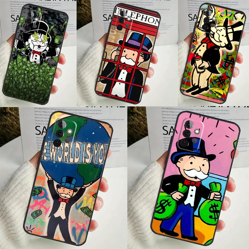 Dollar M-Monopolys Case For Samsung Galaxy A55 A35 A25 A15 A51 A71 A12 A32 A52 A13 A33 A53 A14 A34 A54 Coque