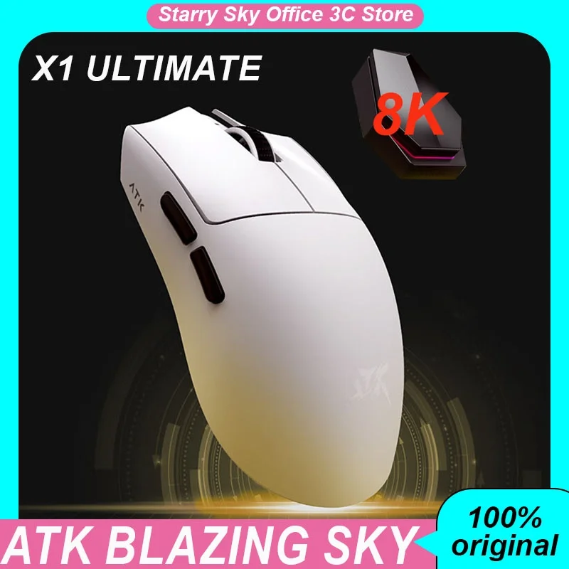 Atk Blazing Sky X1 Ultimate Mouse Wireless Paw3950 Ultra Double 8k Low Latency Lightweight Customized Gaming Mouse Laptop Gift