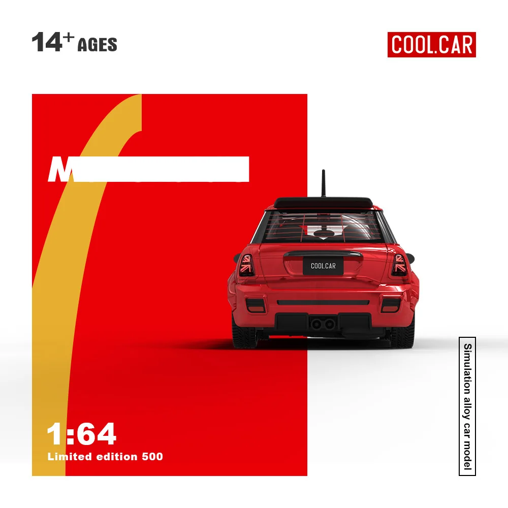 Cooles Auto 1:64 Red Painting Simulation Legierung Automodell, Action- und Spielzeugfigur für Sammlung, Display und Geschenk