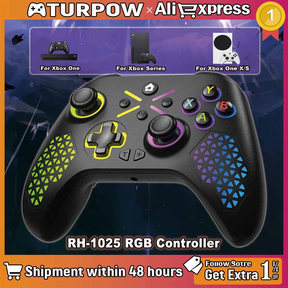 Mando de juego para consola Xbox One, Xbox Series S/X, inalámbrico, doble vibración, giroscopio de seis ejes, controlador de juegos para Xbox, compatible con Windows 7, 8 y 10