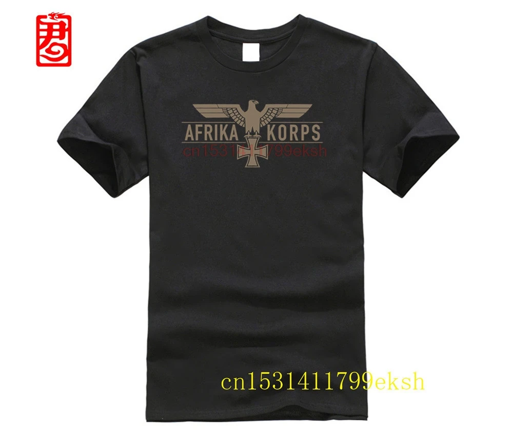 2024 Fashion Short Sleeve MAGLIETTA AFRIKAKORPS Wehrmacht Deutschen Heeresgruppe Afrika DAK T-SHIRT Tops Cool T Shirt