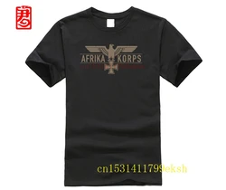 2024 Fashion Short Sleeve MAGLIETTA AFRIKAKORPS Wehrmacht Deutschen Heeresgruppe Afrika DAK T-SHIRT Tops Cool T Shirt