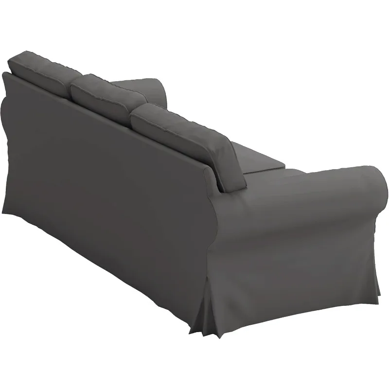 Polyester Linen Cover Replacement for 3-Seat Sofa (Polyester Dark Gray Sofa)