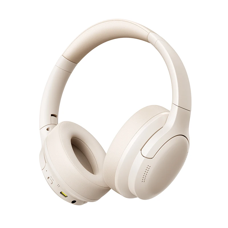 Baseus BH1 Lite Draadloze hoofdtelefoon Bluetooth 6.0 ENC Clear Call Headsets Super Bass Hit-oortelefoon 80 uur speeltijd Over-ear-headset
