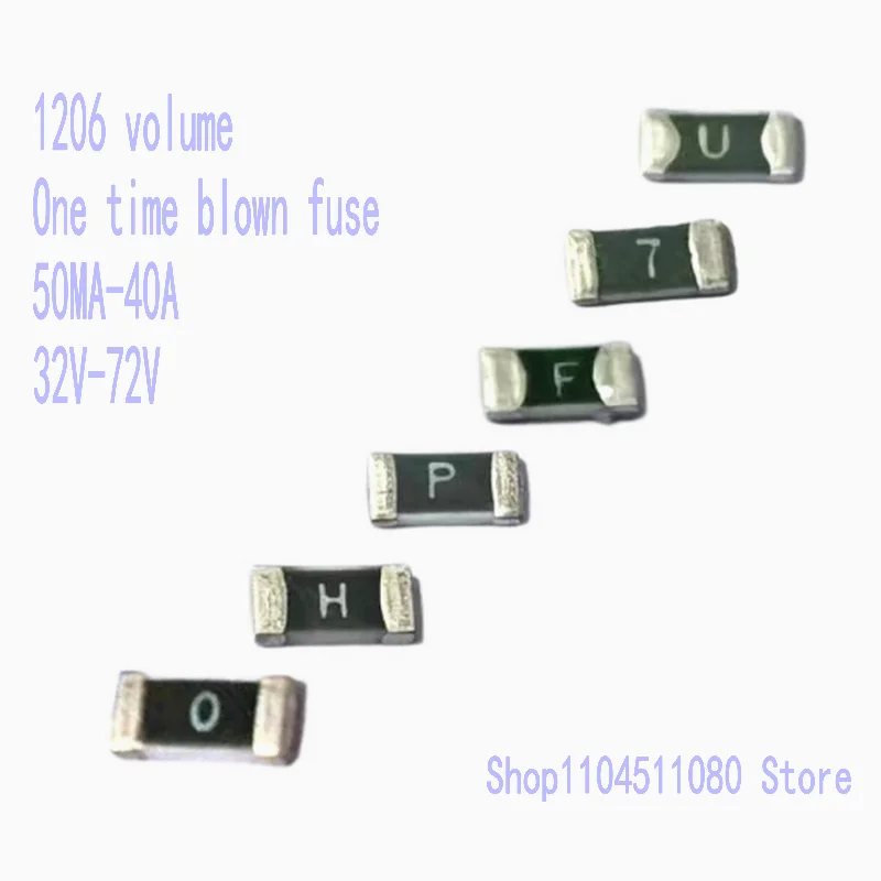 30 шт. / 1206 предохранитель объема SMD 50MA 1A 1.5A 2A 2.5A 3A 4A 5A 6A 8A 10A 15A 20A 25A 30A 35A 40A 32V-72V