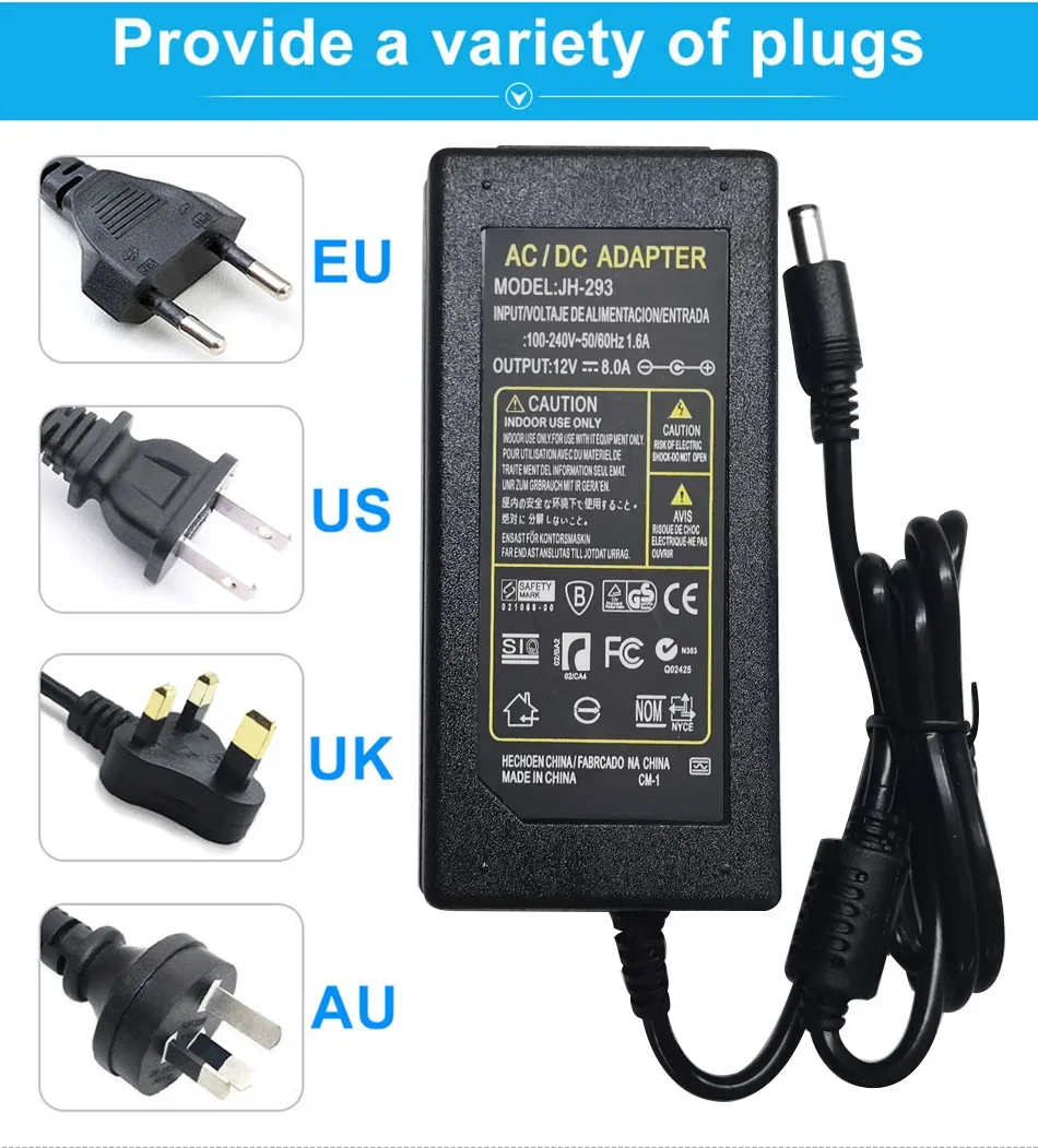 Imagem -02 - Adaptador de Alimentação para Led Strips Light Lamp Carregador Conversor dc 5v 12v 24v ac 100v240v 1a 2a 3a 5a 6a 8a 10a 5050