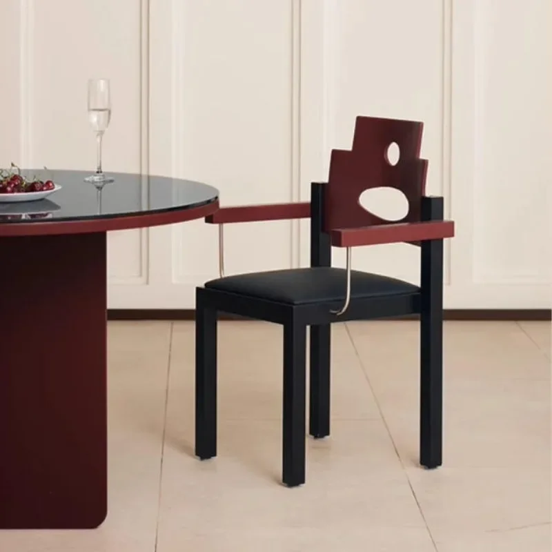 French Chinese style retro home backrest dining  solid wood Fulu  guest room