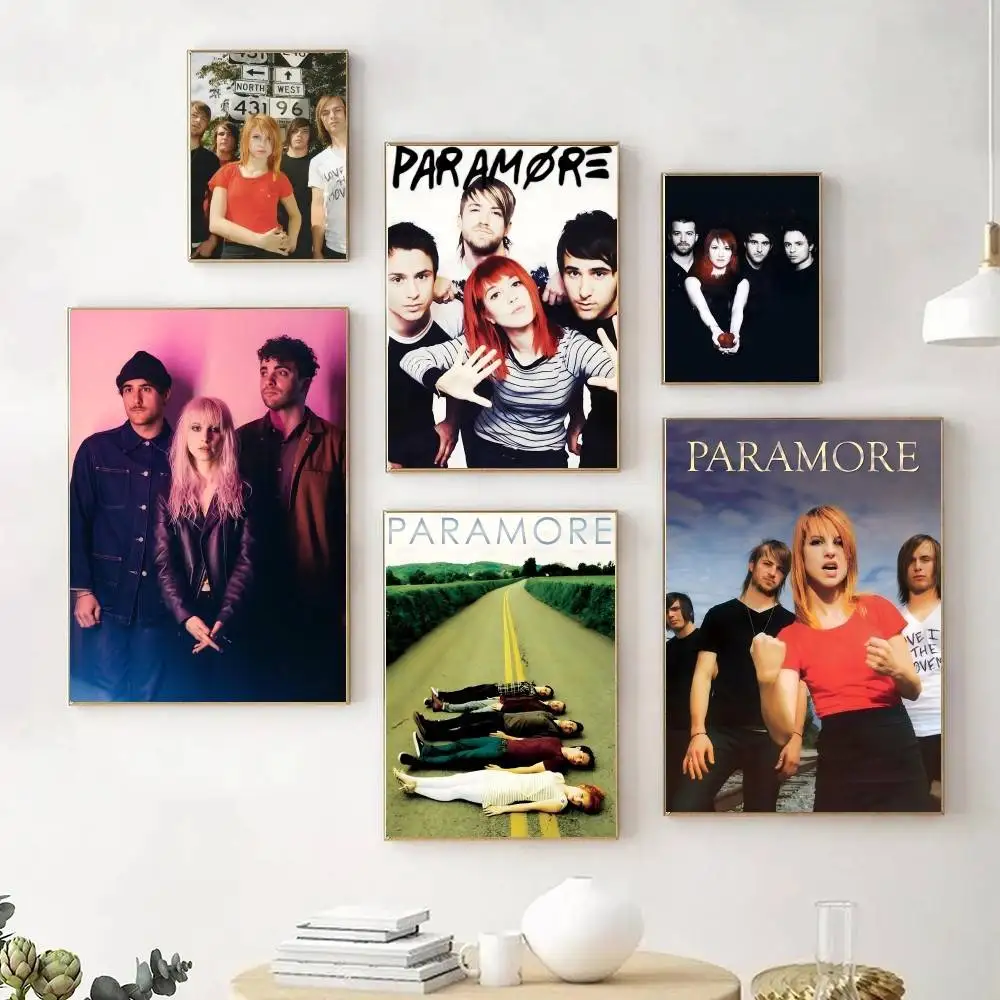 Rock Cool Singer P-Paramore Band Posters Fancy Wall Sticker for Living Room Bar Decoration Wall Decor