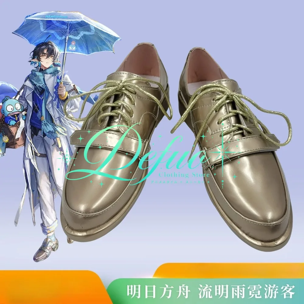 Arknights Lumen Wanderer in The Rain Role-playing Shoe Game Crossover Leather Boots Customization Halloween Carnival Party Shoes
