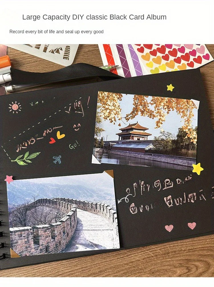 Scrapbook DIY Picture Book Album 40 Pages(29*20.5cm), Large Capacity, Pictures Album Book Birthday Wedding Anniversary image 3