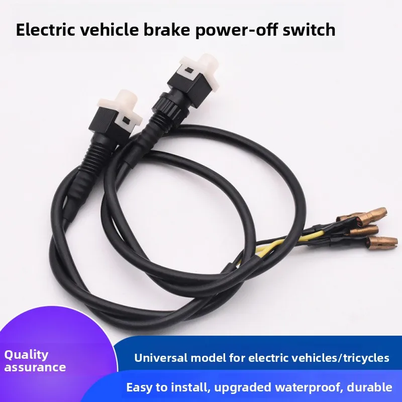 Electric vehicle brake power-off switch, universal square circuit breaker with silicone head for waterproofing for tricycles