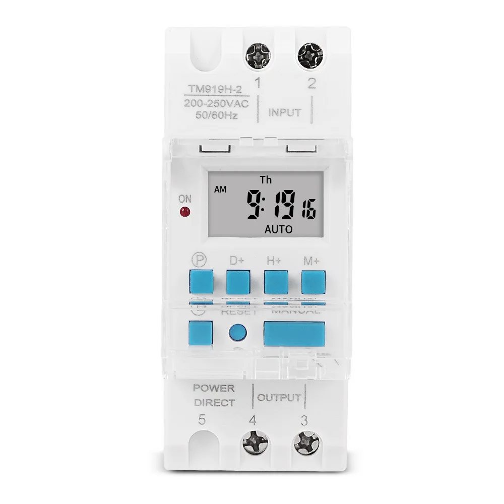 

5V/12V/24V/110V/220V/85-265V DIN Rail Voltage Output Digital Switch Timer Electronic Time Clock Relay with Replaceable Battery