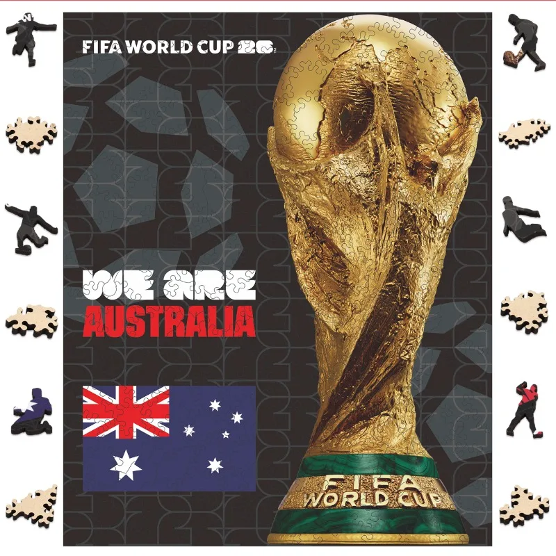 

Деревянные пазлы FIFA World Cup для взрослых, официально лицензированные, 200 деталей, сувениры для фанатов, коллекция и игрушка для тренировки мозга, подарки для мальчиков