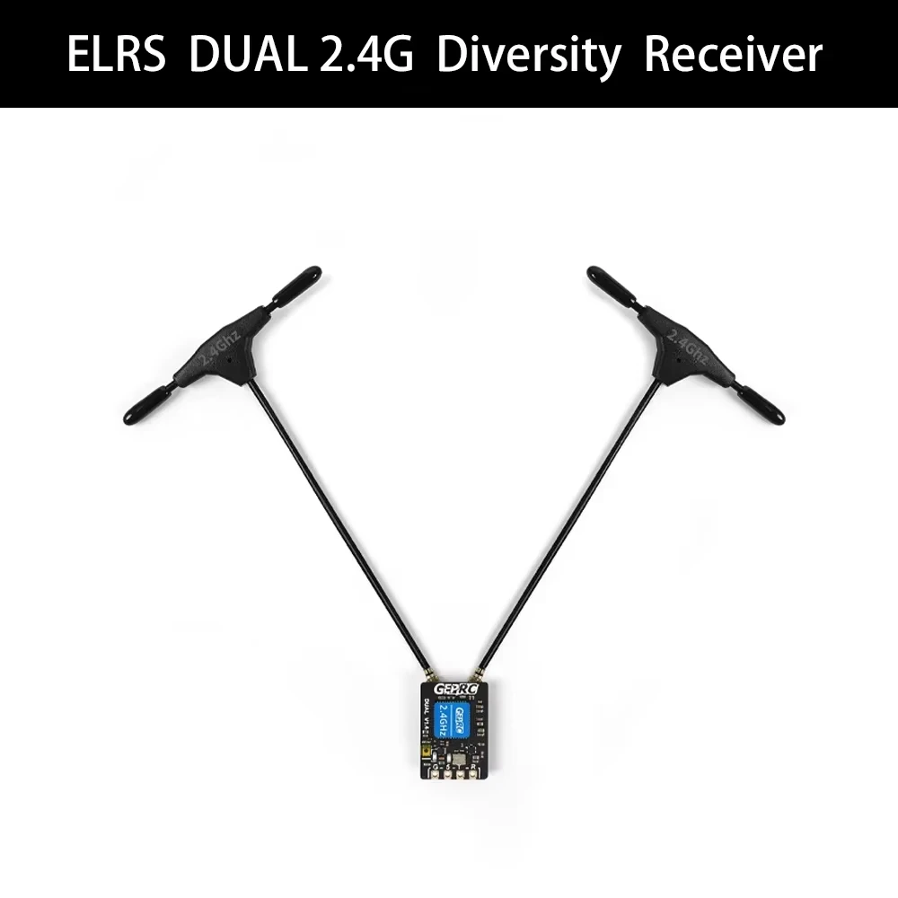 GEPRC ELRS DUAL 2.4G Diversity Receiver Long Range Module for FPV Racing Drone Quadcopter RC Setup