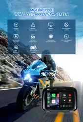 Ottocast-Wireless Carplay Lite C5 motocicleta GPS, Auto tela impermeável, Android