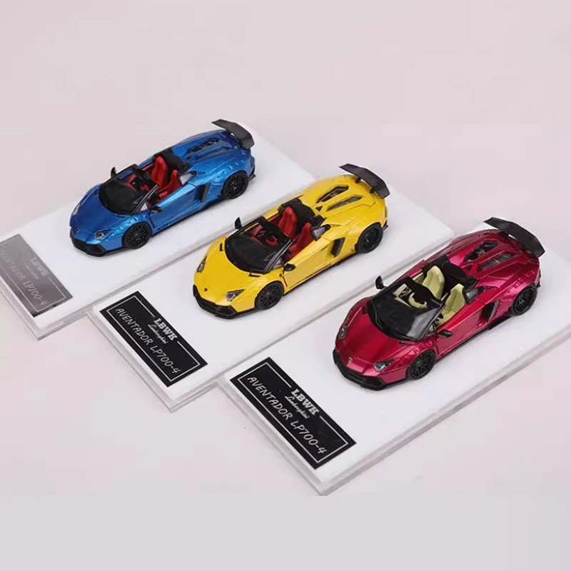 RM 1:64 Scale LBWK Aventador LP700-4 Convertible Sports Car Alloy Car Model Collection Display Ornament Toy Gift