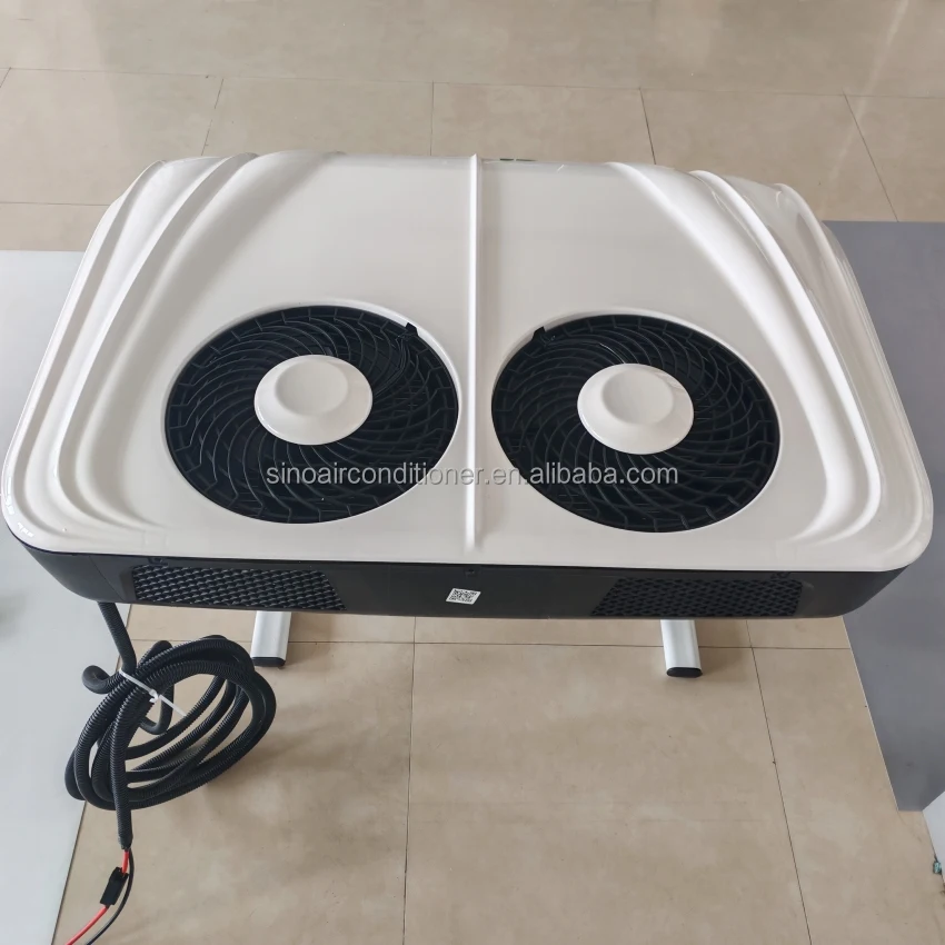 مكيف هواء للتخييم RV 12 فولت مكيف هواء للقافلة 12 فولت 24 فولت يعمل بالبطارية مكيف هواء لوقوف السيارات #3