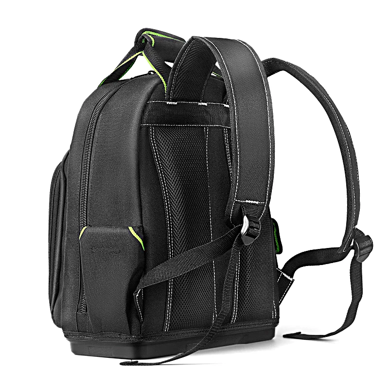 Jakah Tool Backpack with Plastic Bottom Organizer Electrician Professional Portable Complete Bag Storage Tools JK-161