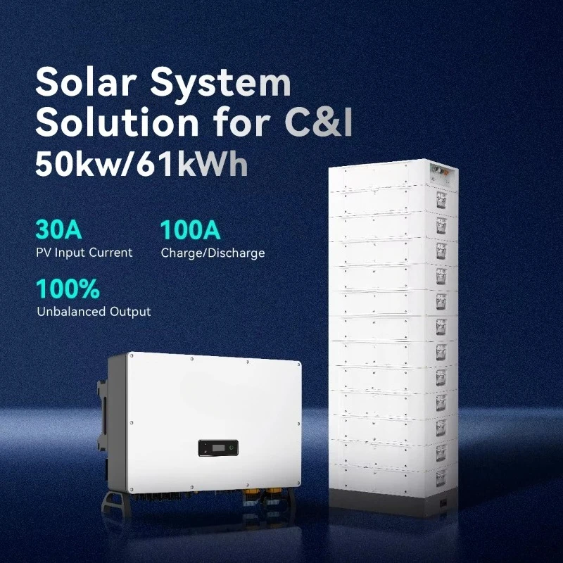 Hot Sale High Voltage Controller 50kw Solar System Kit for Commercial and Industrial Solar System China Warehouse