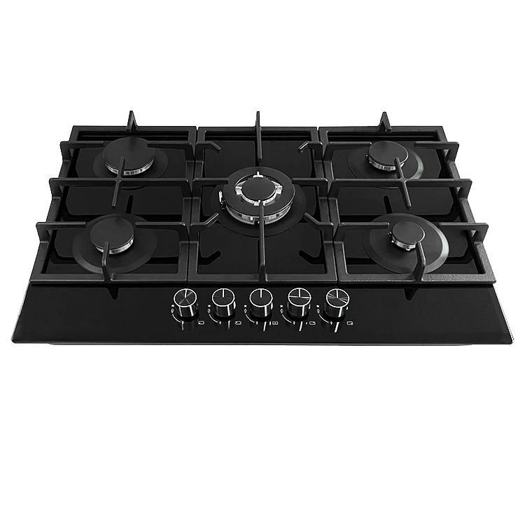 for80cm hob kitchen appliances bevelled edge luxury car glass 5 burner gas cooker