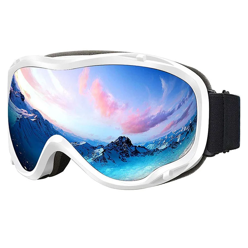 

Anti-Fog And Non-Slip Full Frame Asian Fit Kacamata White Snow Goggle