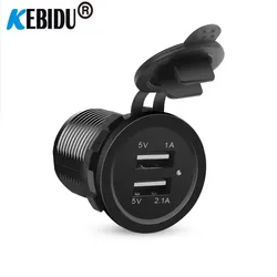 Car Charger Boat Marine Motorcycle Dual Usb Charge Socket Waterproof Power Outlet 2.1A 1A Mobile Phone Charging Adapter