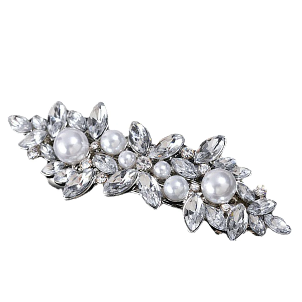 

Duckbill Hair Pins Rhinestone Clips for Women Bright Barrettes Alloy Materials Hair Accessories Sturdy Structure