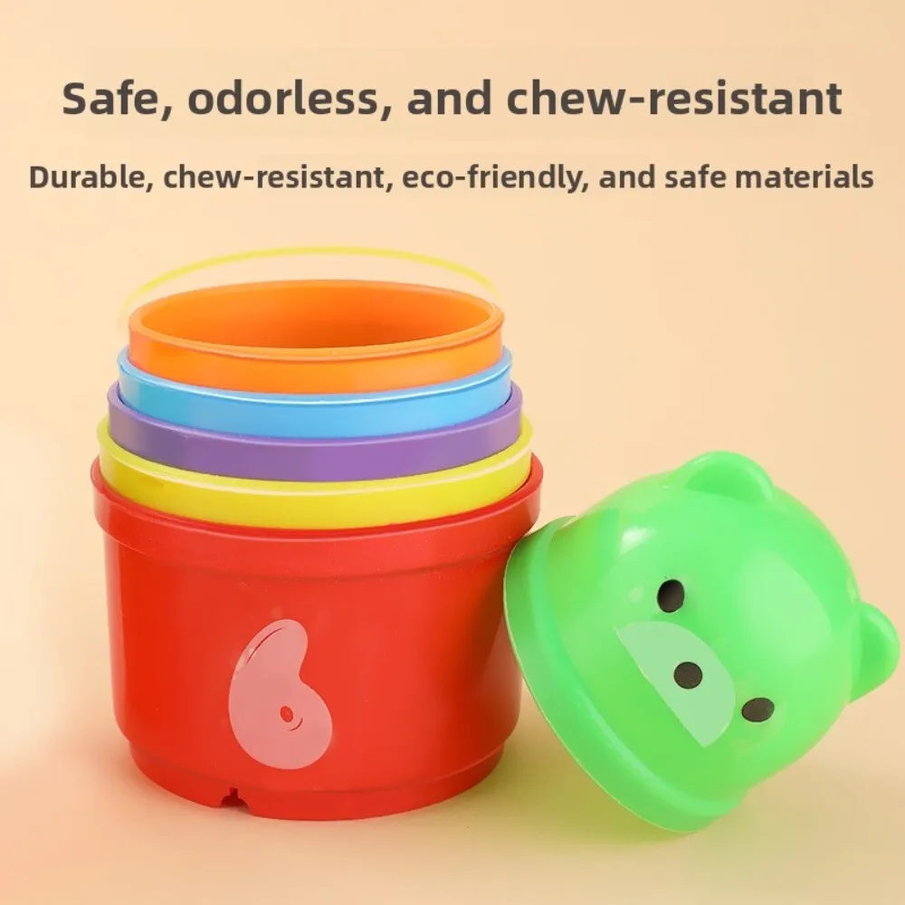 Colorful Stacking Cups for Babies Toddlers Educational Learning Toys Infant Sensory Development Playtime Activity Set