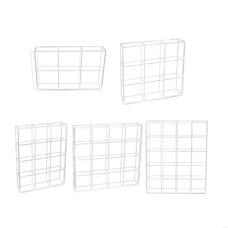 Y88A Badge Case Transparent Acrylic Display Box for Office Desk Or Home Use