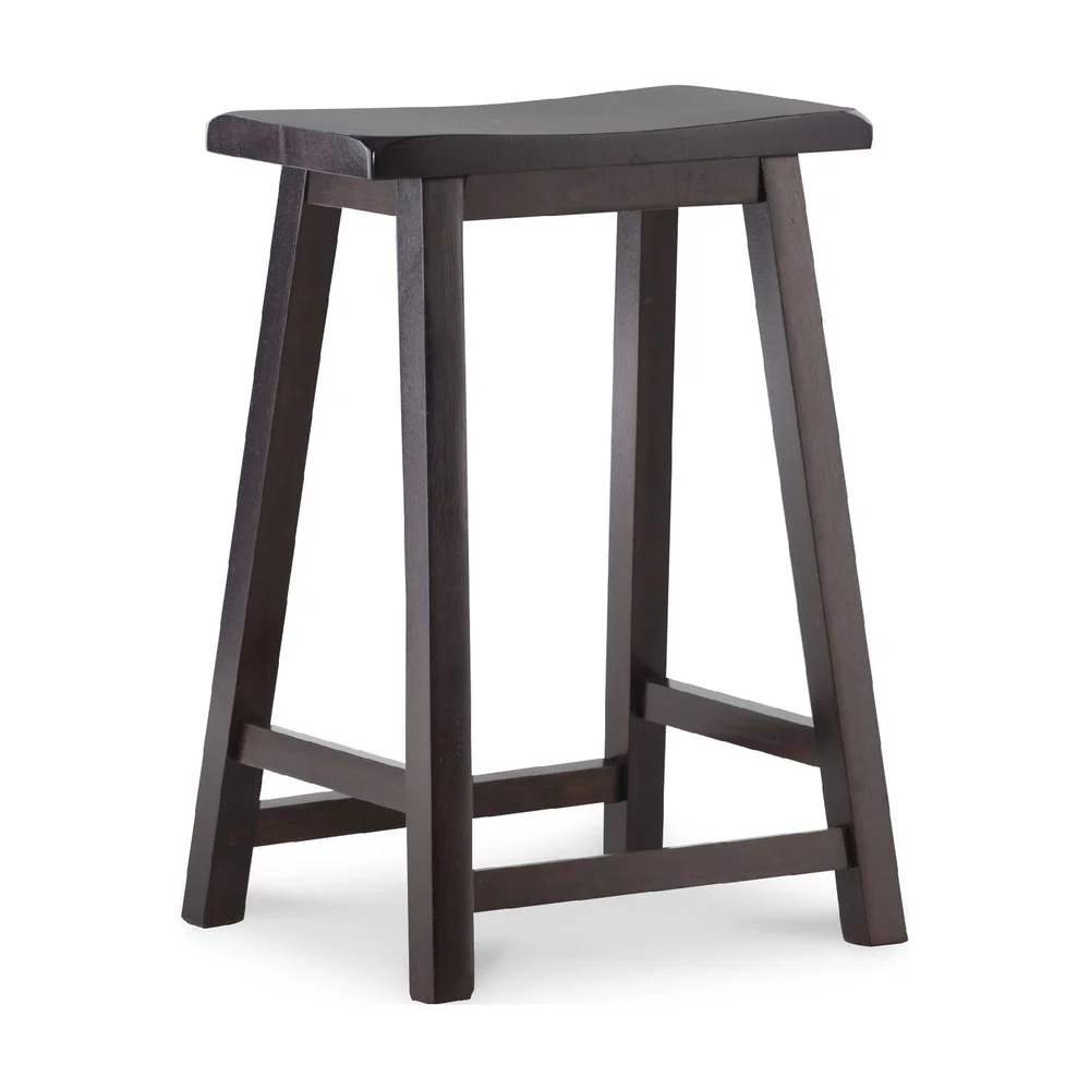 Backless Indoor Saddle Seat Counter Stool Durable Classic Design with Four Footrails Comfortable Sloping Seat Home Use